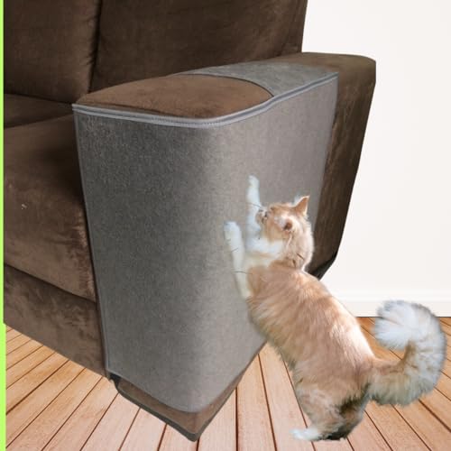 Arranhador para gatos e protetor do braço do sofá (Cinza)