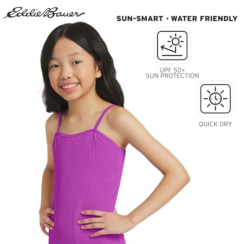 Image of Eddie Bauer Girls' UPF 50+ Scoop-Neck Stretchable One-Piece Swimsuit