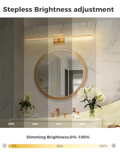 Image of DORESshop Battery Operated Wall Sconces Set of 2, Dimmable Battery Wall Sconce with Remote Control, Gold 350Rotate Rechargeable Sconces, 28.1 Inch Wireless Wall Lights for Bedroom, Living Room