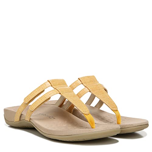 Vionic Women's Rest Elvia Toe Post Slide Sandal- Supportive Ladies Flip Flop Sandals That Include Three-Zone Comfort with Orthotic Insole Arch Support, Medium and Wide Fit, Sizes 5-122