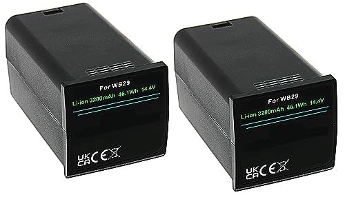 2er-Set Akku für Godox AD200 / AD200 PRO kompatibel mit WB29 (3200mAh) für Godox AD200 Pro / AD200 / AD300 Pro Studioblitz
