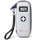 Divoti Medizinische Tragetasche mit Temperaturanzeige – Kühltasche mit 2 TSA-Eisbeuteln, strapazierfähige Tasche für Adrenalin-Autoinjektoren, Auvi-Q, Inhalatoren und Allergiemedizin (Grau)