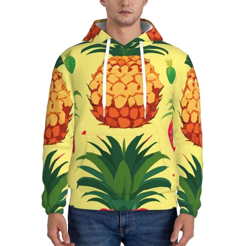 Pull en polyester EdWal imprimé ananas avec sweat à capuche décontracté