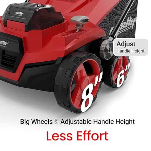 Image of 36V Cordless Brushless 15IN Dethatcher & Scarifier Compatible with Milwaukee 18v Battery (Tool Only), 12 Gal Collection Bag, Air Boost Tech, Quick Fold & 5 Adjustable Depths, Walk-Behind for Lawn Care