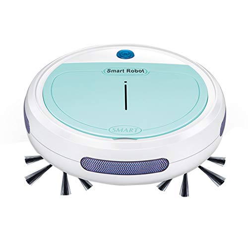Rechargeable Automatic Smart Robot Vacuum Cleaner Edge Cleaning Suction Sweeper (Blue)