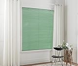 Taiyuhomes Aluminum Horizontal Window Mini Blinds Blackout Roll up Shades 1 inch Slats with Easy Inside and Outside Mount,27 1/2x64 Inch,Green