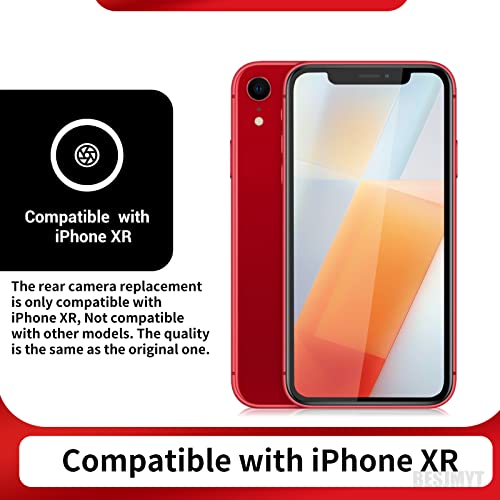 For Iphone Xr Main Rear Back Camera Replacement Module 12Mp New Lens Parts With Wide Lens Ois Hdr Photos 4K Video Flex Cable Fix Assembled Repair Tools Kit For Iphonexr A1984 A2105 A2106 A2108 #TOP2
