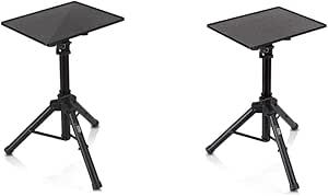 Tavolino Portatile OMARI, Con Ruote, Struttura In Metallo Nero, Ripiano - Foto 4