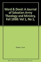 Word and Deed: A Journal of Salvation Army Theology and Ministry 0773482083 Book Cover
