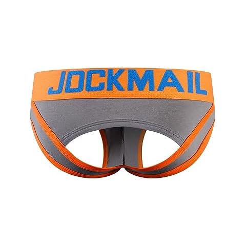 JOCKMAIL Mens Jockstrap Mens Cotton Briefs Breathable Mens Athletic Underwear for Athletic Supporter (US, Alpha, Medium, Regular, Regular, 312Grey) Cover