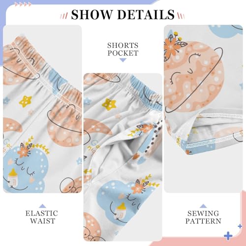 Rainbows Planets Clouds Boys Pants for Kids Jogger Pants with Pockets S-XL4