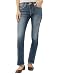 Silver Jeans Co. Women's Elyse Mid Rise Straight Leg Jeans, Medium Wash, 32W x 31L