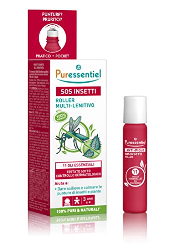 Puressentiel - Sos Insetti - Roller Multi-Lenitivo Bio - Dopo Puntura - Aiuta A Lenire Le Punture Di Insetti E Vegetali - Effetto Istantaneo E Duratur