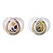 Tommee Tippee Moda Pacifiers, Symmetrical Design, BPA-Free Silicone Binkies, 0-6m, 2-Count