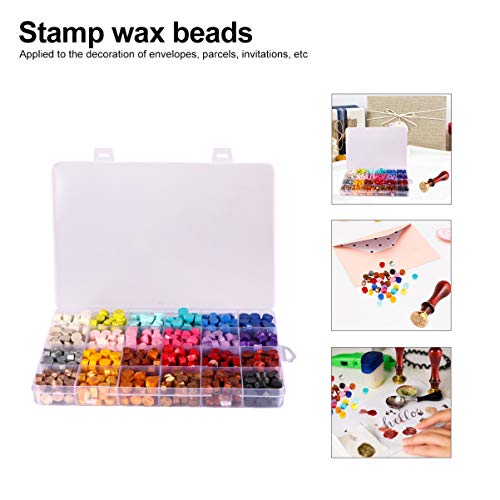 STOBOK 1 Conjunto de Cera de Lacre Carta Selo Kit Contas de Vedação de Cera para Selos de Selo Carta