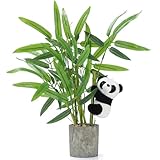 FAVOWREATH Fake Plants Potted Artificial Plants Indoor Faux Plants Bamboo Potted Suitable for Bathroom Decor Office Room Farmhouse Indoor Table Home Decor