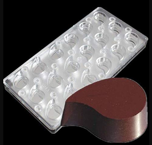 18 Cups 3D Water Drop Polycarbonate Chocolate Molds, DIY PC Magneti Transfer Mould, Plastic Candy Mould Baking Pastry Bakery Tools Tray Chocolate Form Bakeware Mould