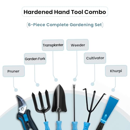 Image of IFFCO Urban Gardens - Rust-Free, Heavy-Duty Gardening Tool for Terrace & Home Gardening (6 PC Tool Set)