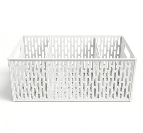 Organizador de nevera Contenedores de almacenamiento de frutas para frigorífico Cesta de almacenamiento divisoria de plástico 3 compartimentos Adecuado para almacenar refrigerios