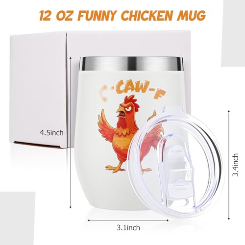 Taza de acero inoxidable aislada 12 oz blanca miniatura 3