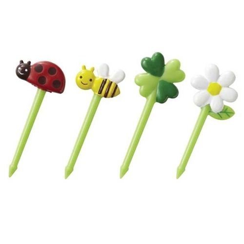 cloverleaf bee bug food picks for Bento Box Lunch Box by Kawaii
