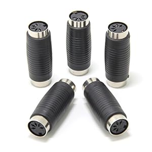 Ancable 5 stuks 5-pins DIN naar 5-polige DIN midi-koppeling, midi (bus) – midi (bus) koppelaar joiner adapter