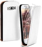 Magnetischer Verschluss moex Flip Case mit Schutzfolie für Samsung Galaxy S3 / S3 Neo - Handytasche klappbar, Weiß