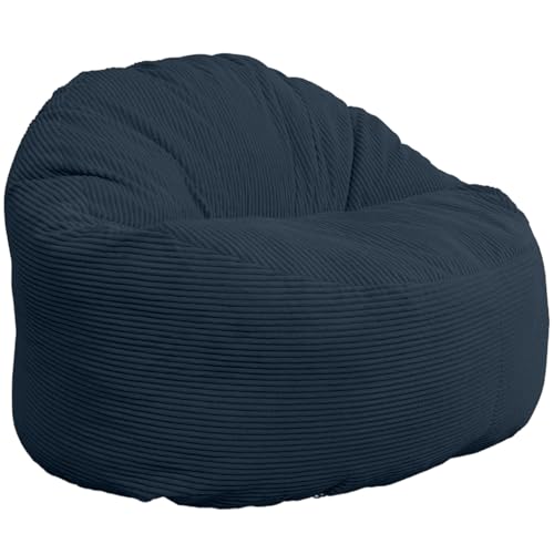 Bananair - Pouf Salon Chambre en Velours Côtelé, Fabriqué en France - Fauteuil Pouf Poire XXL avec Remplissage en Mousse - 100% Confort & Douceur - Idéal pour...