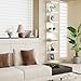 Fixwal Wall Decor 7 Tier Wall Shelf Unit Floating Shelves with LED Lights Lack Shelf for Home Organizer Display White