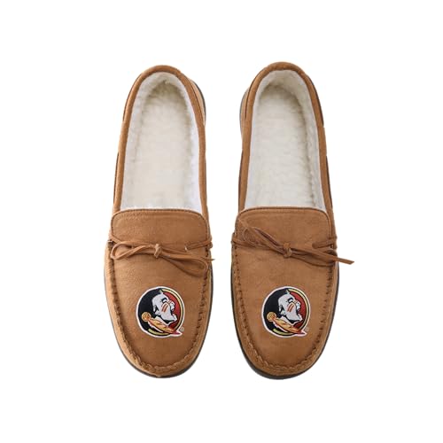 Image of FOCO NCAA Mens NCAA College Team Logo Moccasin Slippers