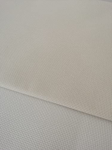 Image of KCS 12 inch x 59 inch 18CT Counted Cotton Aida Cloth Cross Stitch Fabric (Antique White)