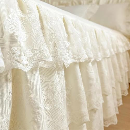 Drap de lit dentelle papillon kaki 200x220 en microfibre chic