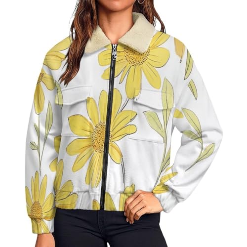 Veste polaire femme fleurie pour balades hivernales au chaud en extérieur