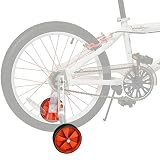 JUEYAN® 1 Par Ruedines para Bicicleta Infantil Universal Seguridad ruedines para Equilibrio de Bicicleta Estabilizador Ajustable de Ruedas Laterales de Entrenamiento para Niños,12–20 pulgadas,Naranjas