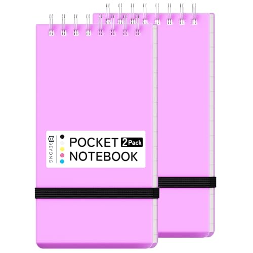 BEYONG Small Pocket Notebook Journal, Mini Notepad Spiral Notebooks Note Pads for Work School (Purple, 3x5)