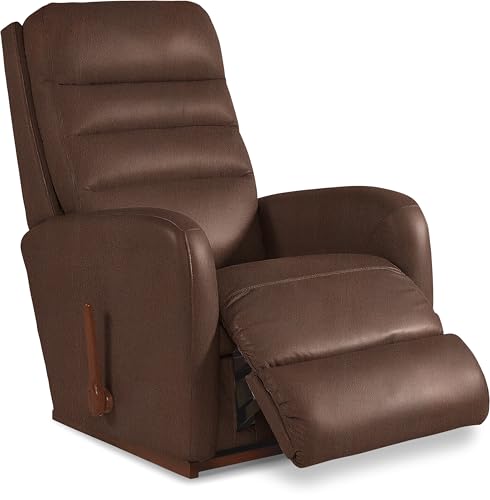 Image of La-Z-Boy Forum Leather Rocking Recliner, Walnut