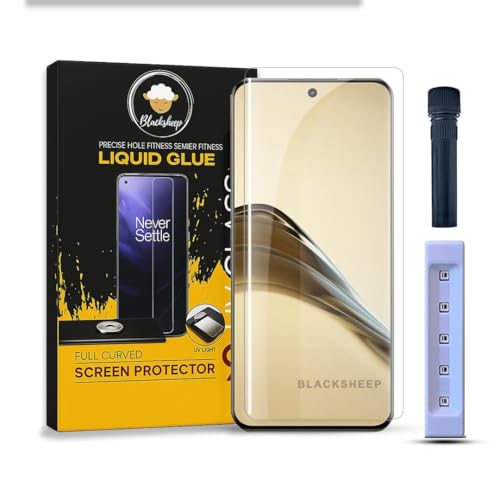 Image of BLACKSHEEP HD+ UV Tempered Glass Screen Protector Guard Compatible For Realme 13 Pro 5G / Realme 13 Pro+ Plus 5G (6.7 Inch, Pack of 1) Full Adhesive UV Curved Case Friendly HD Clarity with easy installation kit-