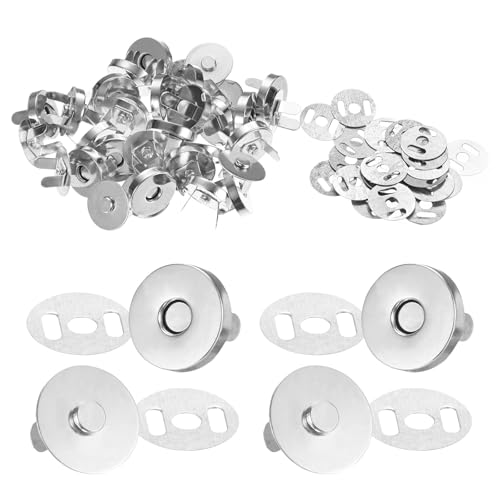 Fermoirs magnétiques de sac à main boutons pression argentés 18 mm couture bricolage
