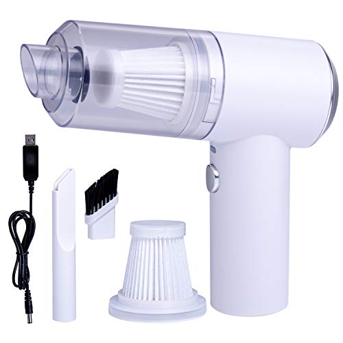 Handheld Cordless Vacuum with High Power, Mini Vacuum Cleaner Powered by Li-ion Battery Rechargeable Quick Charge Tech, for pet Hair, dust,Gravel, Home,Office and Car Cleaning