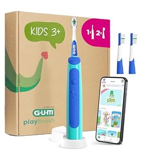 GUM Playbrush KIDS 3+ Blaue Elektrische Zahnbürste
