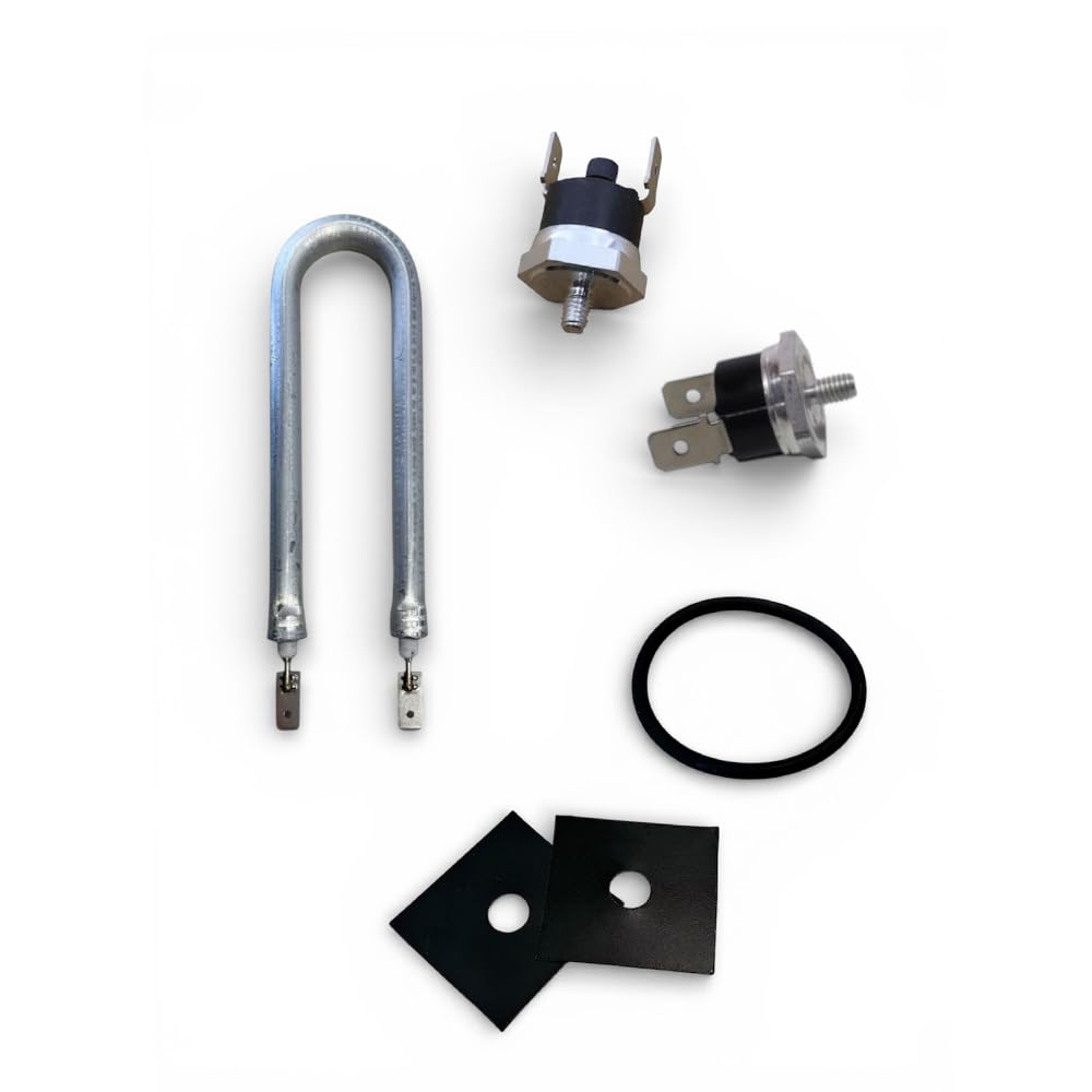 KIT Riparazione Frog | Resistenza 650 Watt 125 mm + Kit Termostati 95 Gradi - 165 Gradi + Kit Guarnizioni e Spessore Compatibile con Didiesse Frog