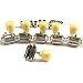 One Set 3R-3L Vintage Deluxe Guitar Machine Heads Tuners In Nickel