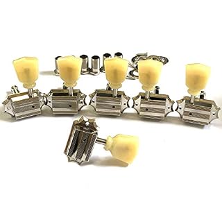 Lot de mécaniques pour guitare 3R-3L vintage de luxe en nickel - Les Beatles, Paul McCartney, John Lennon, RIngo Starr, George Harrison