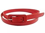  Sucre Belts Damen Gürtel mit Schnalle Gürtel Rot rot