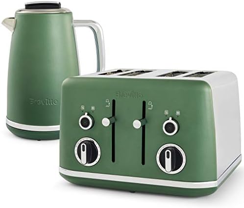 Breville Lustra 4-Slice Toaster with High Lift, Wide Slots and Independent 2-Slice Controls, Storm Grey [VTT853]