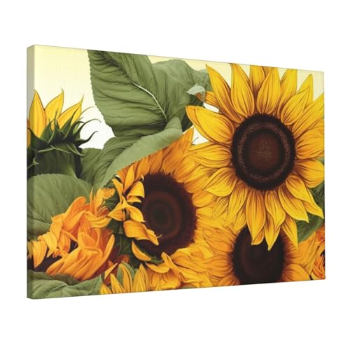 Toile murale tournesols pour illuminer votre salon et chambre YoupO