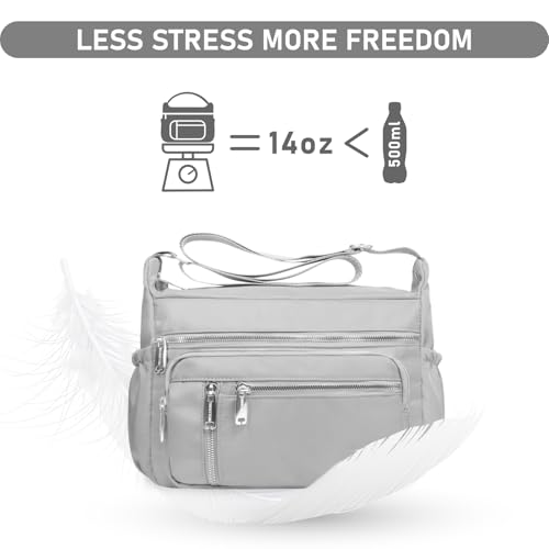 Image of NPBAG Crossbody Bag for Women, Shoulder Purse Handbag Messenger Bag, Trendy Pocketbooks, Waterproof and Multi-Pockets