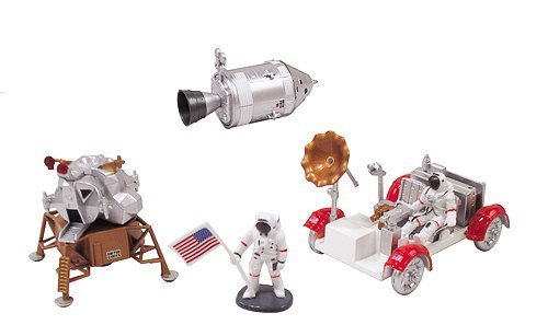 InAir Apollo Lunar Module with Lunar Rover Model Kit: E-Z Build, Space, Historical Theme, Teen, Adult, Unisex, Plastic, Realistic, Large, Life-Size, Not Foldable