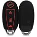 Produktbild kwmobile Autoschlüssel Hülle für Suzuki - Silikon Schutzhülle Schlüsselhülle Cover für Suzuki Sport 3-Tasten Autoschlüssel Keyless Go Schwarz Rot