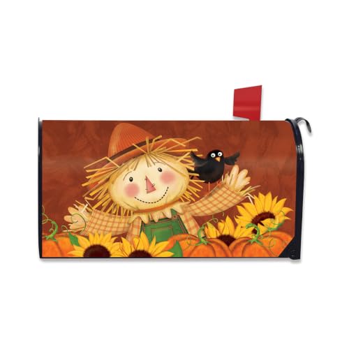 Briarwood Lane Mailbox Cover - Standard Size - Happy Scarecrow Fall for Fall Mailbox Cover